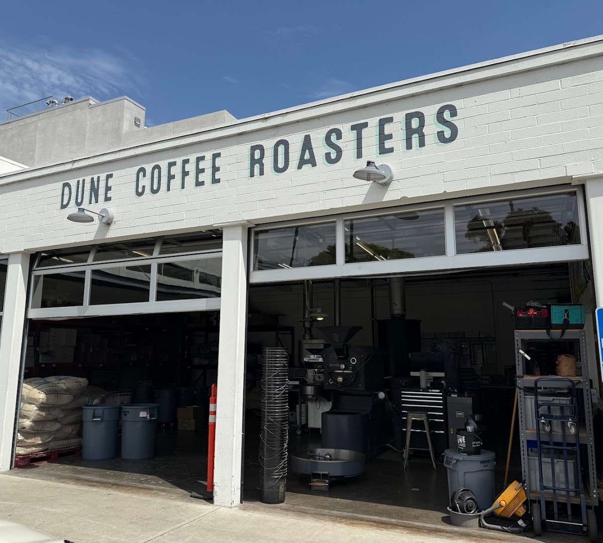 Storefront of Dune Coffee Roasters, specialty coffee shop in Santa Barbara