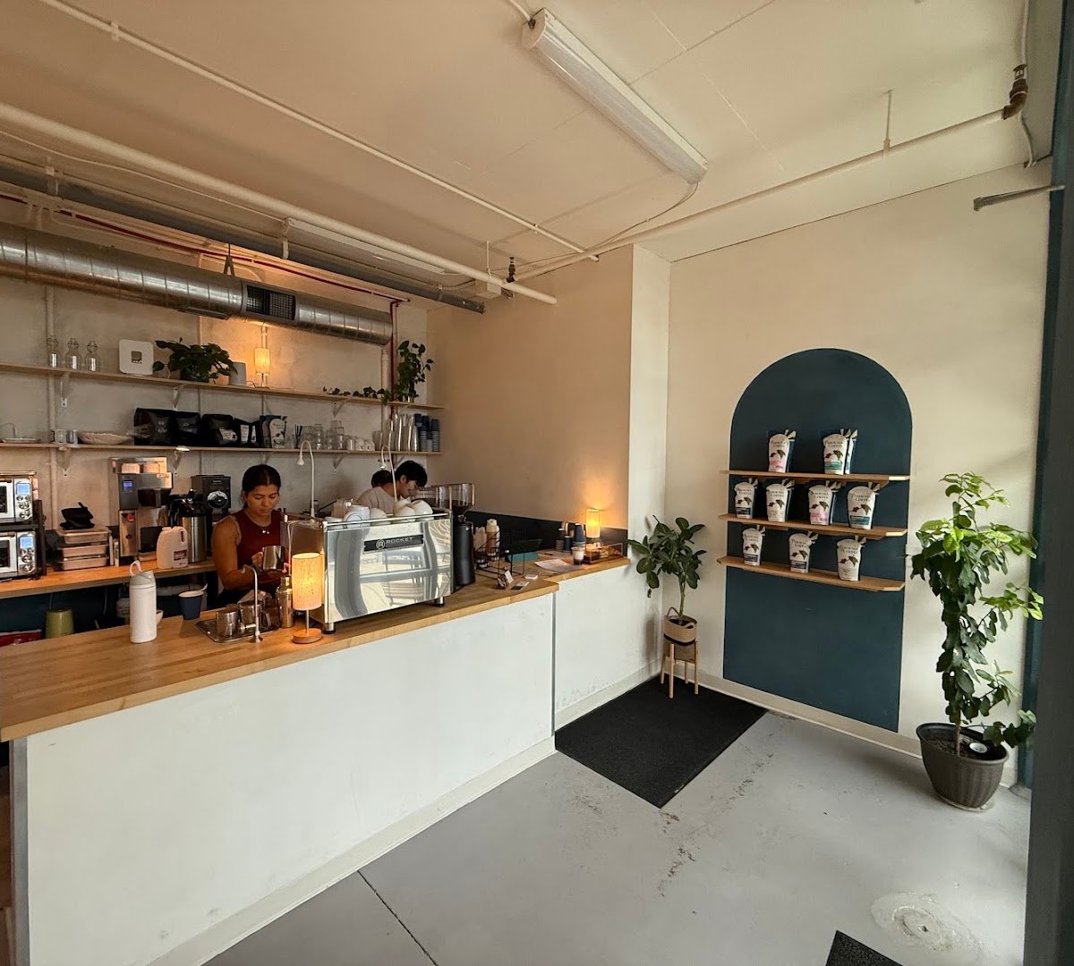 Interior of Parousia Coffee, specialty coffee shop in Richmond