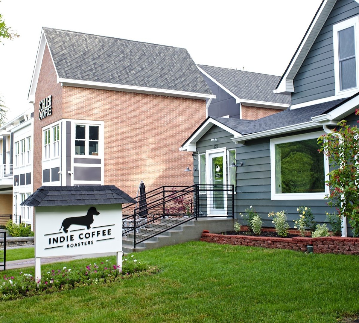 Storefront of Indie Coffee Roasters, specialty coffee shop in Indianapolis