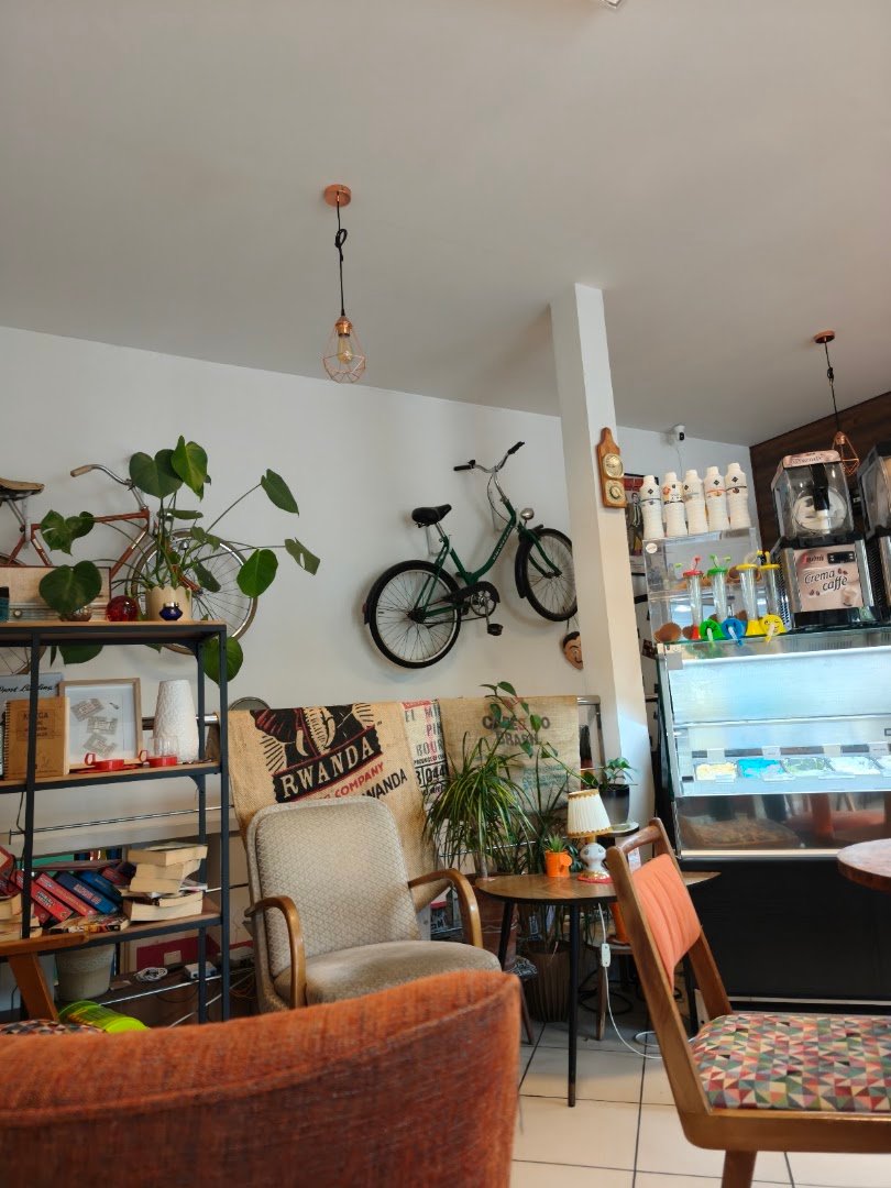 Interior of Maruda Cafe, specialty coffee shop in Warsaw