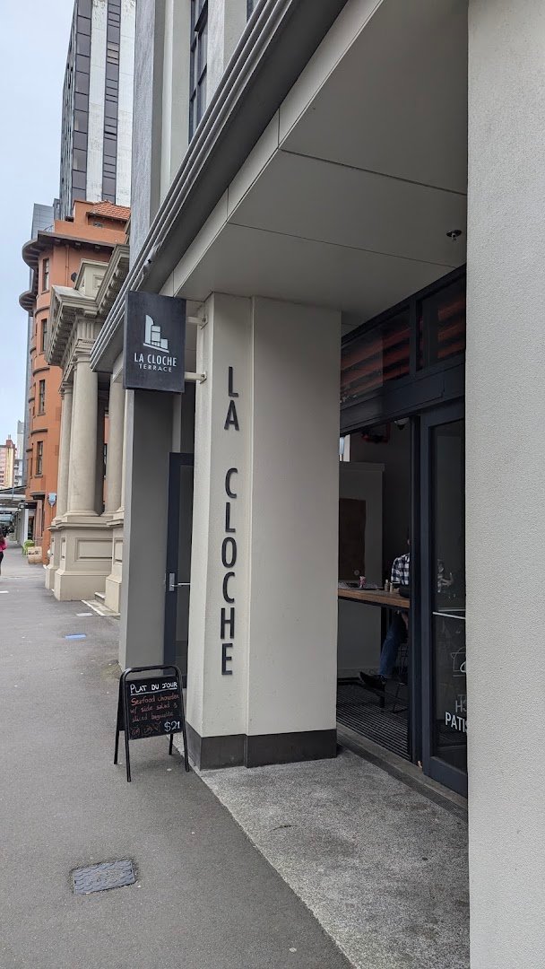Storefront of La Cloche, specialty coffee shop in Wellington