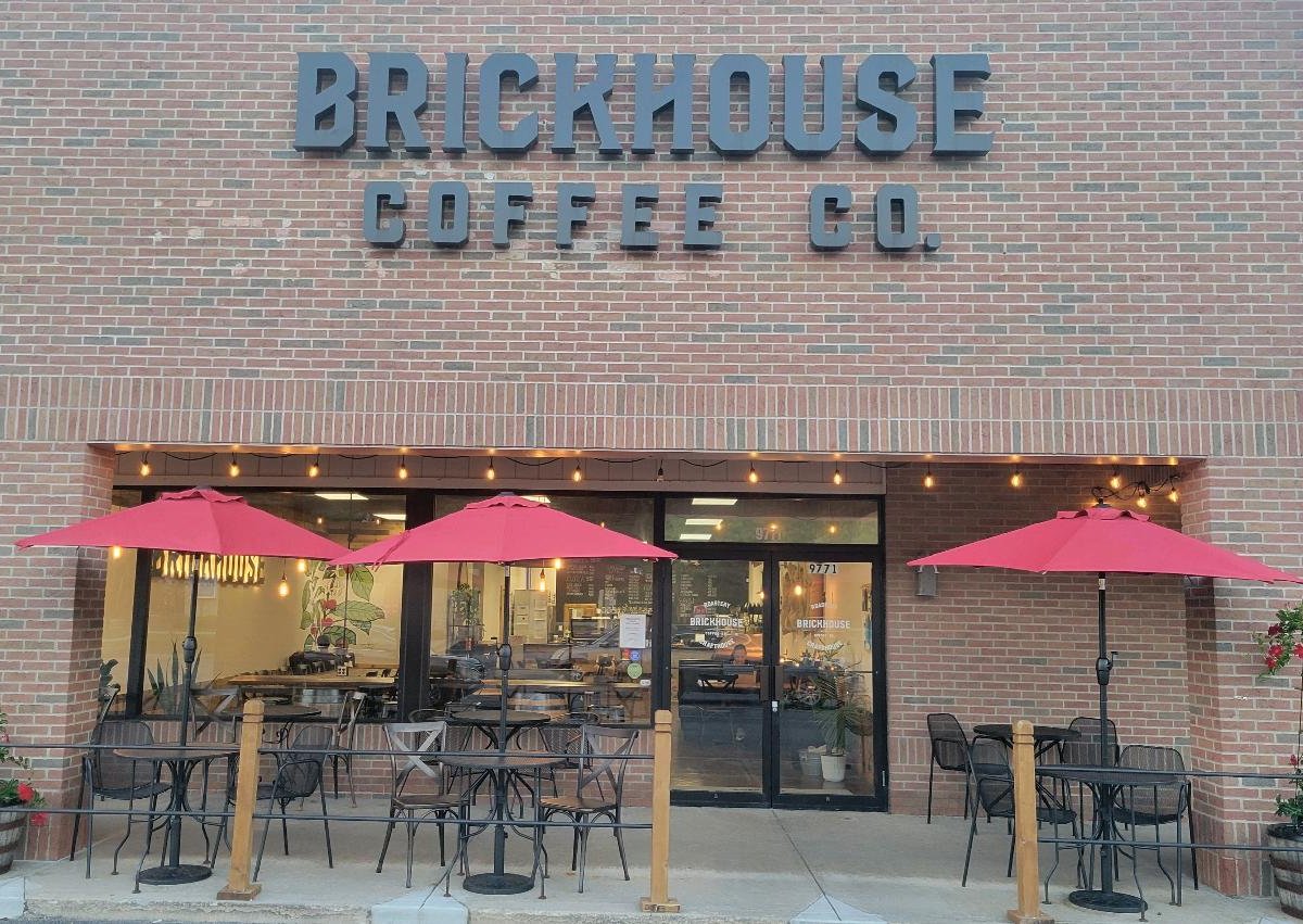Storefront of Brickhouse Coffee Company, specialty coffee shop in Indianapolis