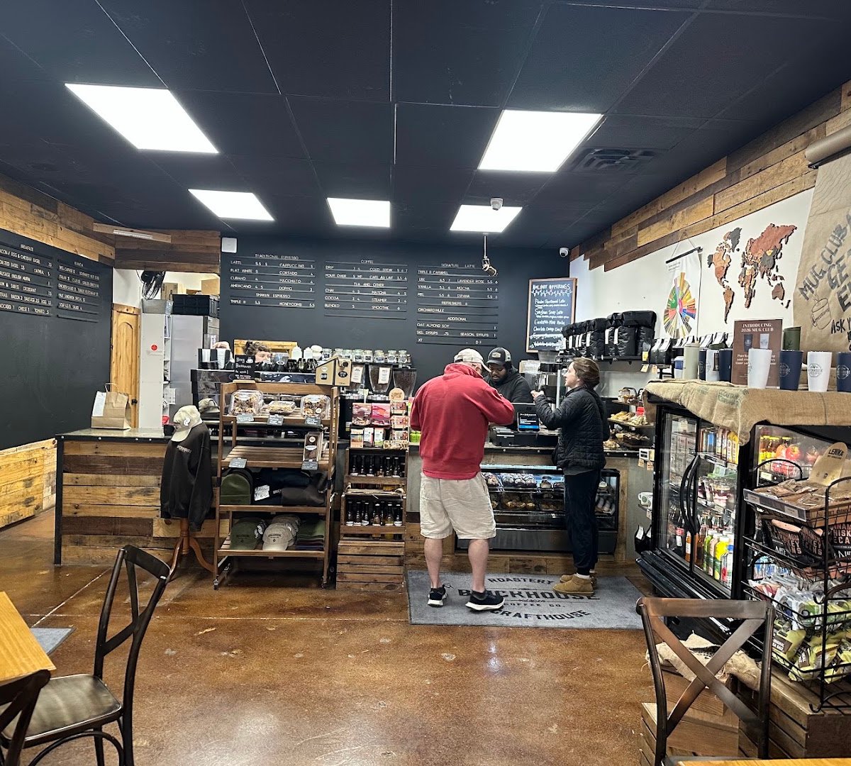 Interior of Brickhouse Coffee Company, specialty coffee shop in Indianapolis