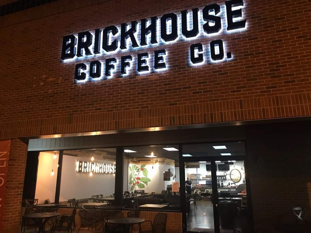 Storefront of Brickhouse Coffee Company, specialty coffee shop in Indianapolis