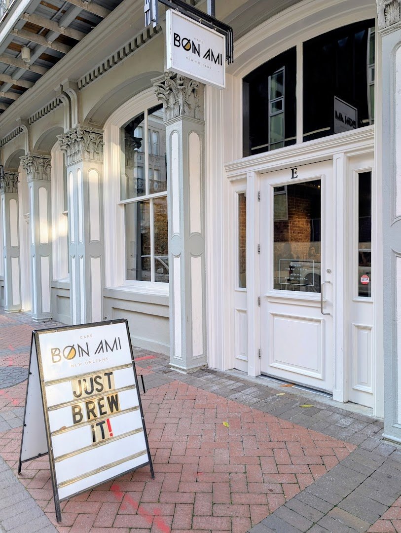 Storefront of Café Bon Ami, specialty coffee shop in New Orleans