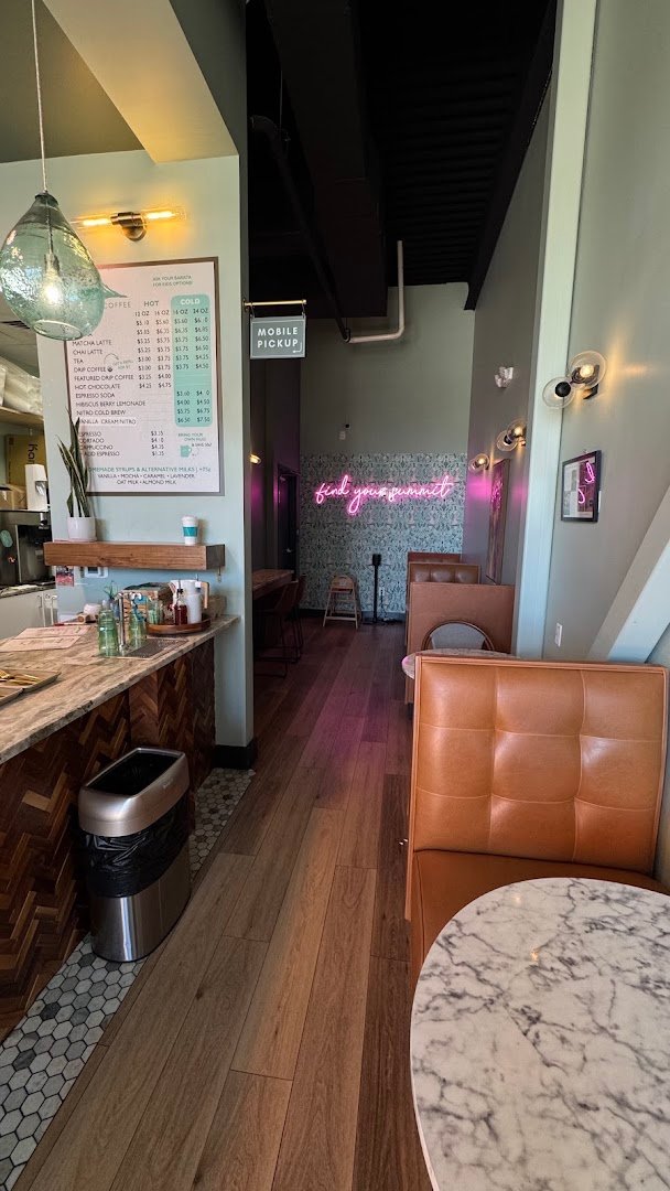 Interior of Summit Coffee Ballantyne, specialty coffee shop in Charlotte