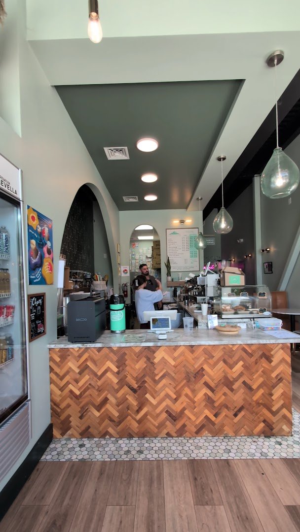 Interior of Summit Coffee Ballantyne, specialty coffee shop in Charlotte