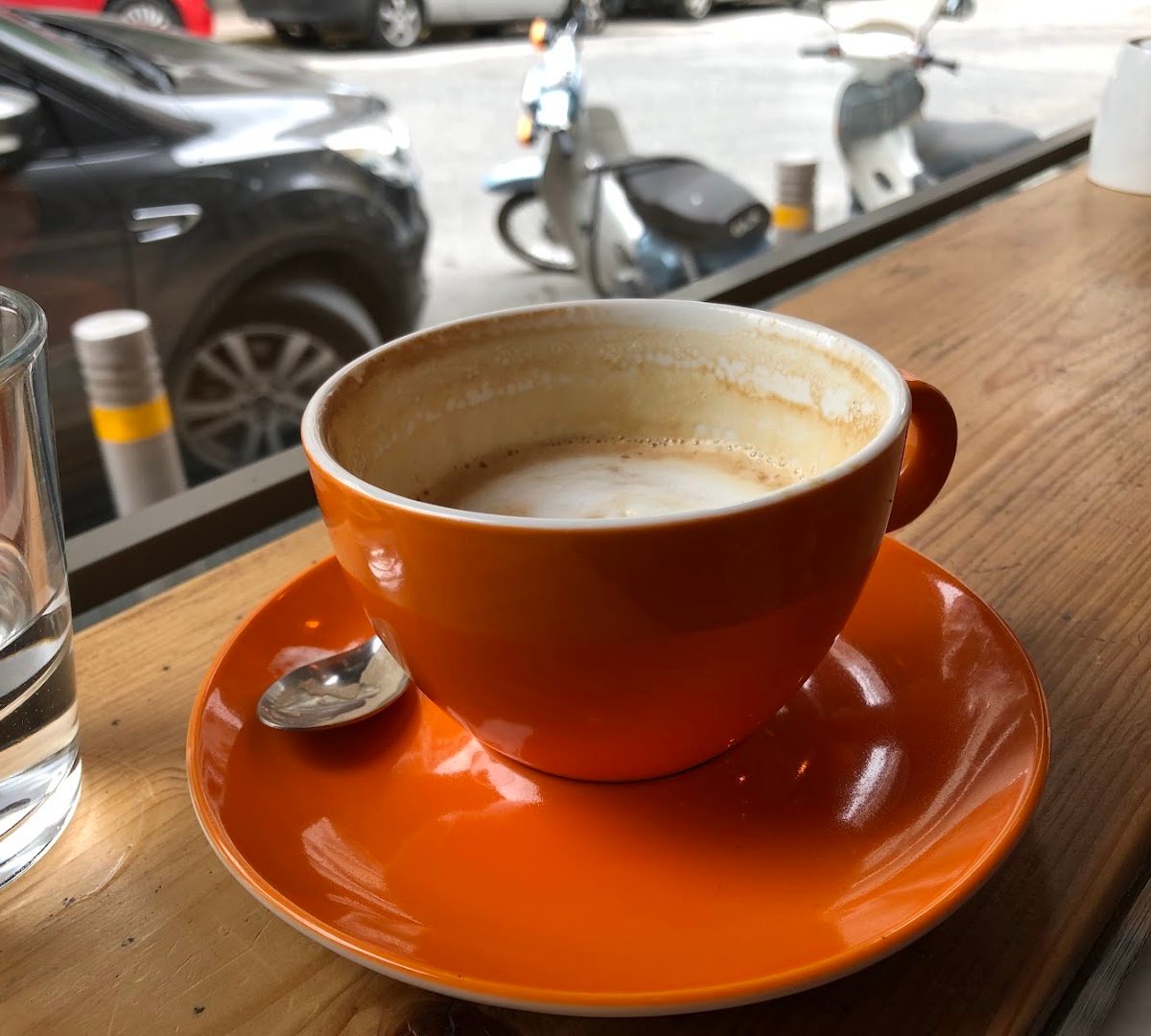 Coffee at Coffee Dive Acropolis, specialty coffee shop in Athens