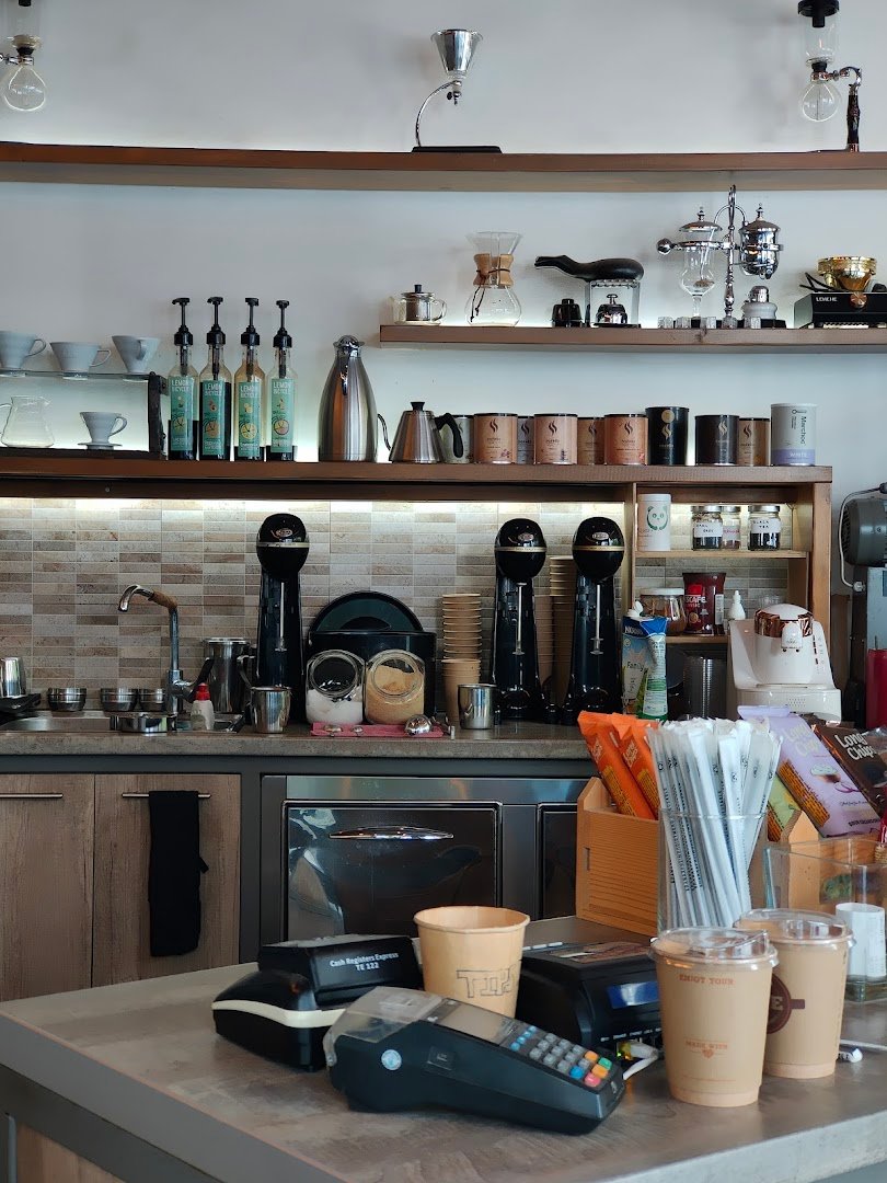 Interior of Coffee Dive Acropolis, specialty coffee shop in Athens