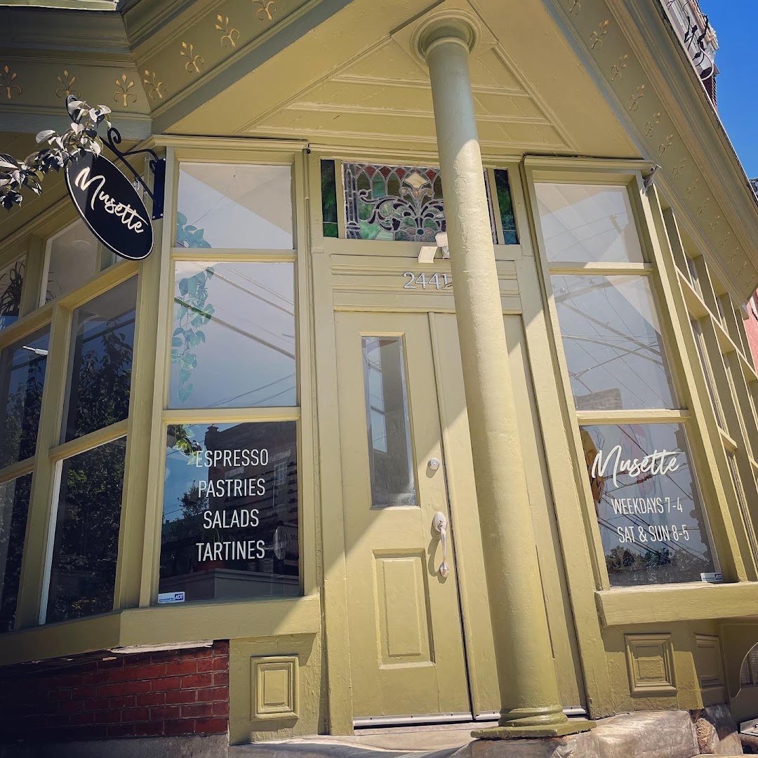 Storefront of Musette, specialty coffee shop in Philadelphia