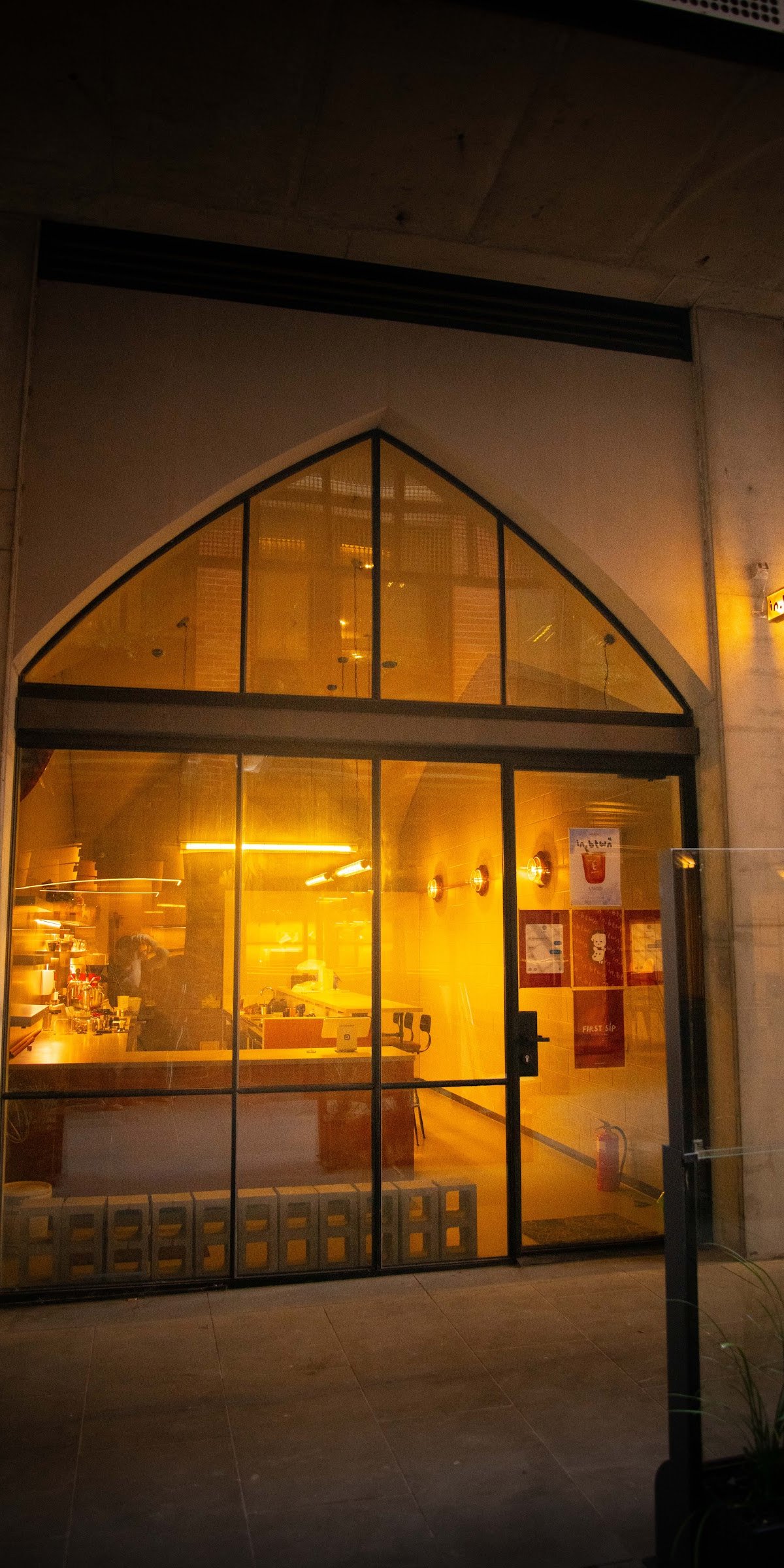 Storefront of in.btwn, specialty coffee shop in Melbourne