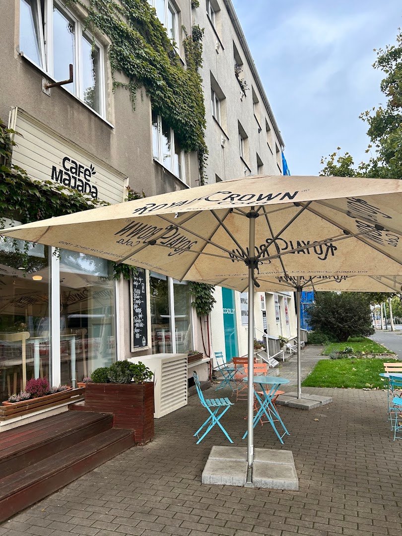Storefront of Café Majada Prague, specialty coffee shop in Prague