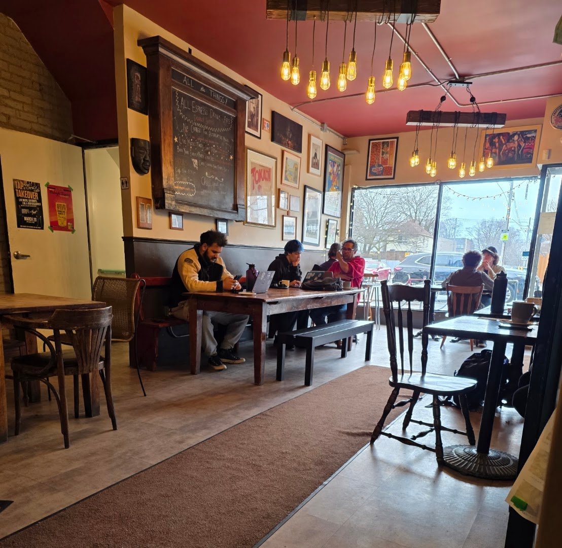 Interior of The Only Cafe, specialty coffee shop in Toronto