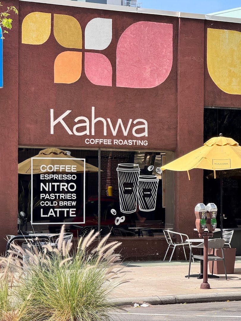 Storefront of Kahwa Coffee, specialty coffee shop in Tampa-St. Petersburg