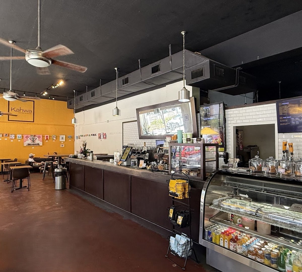 Interior of Kahwa Coffee, specialty coffee shop in Tampa-St. Petersburg
