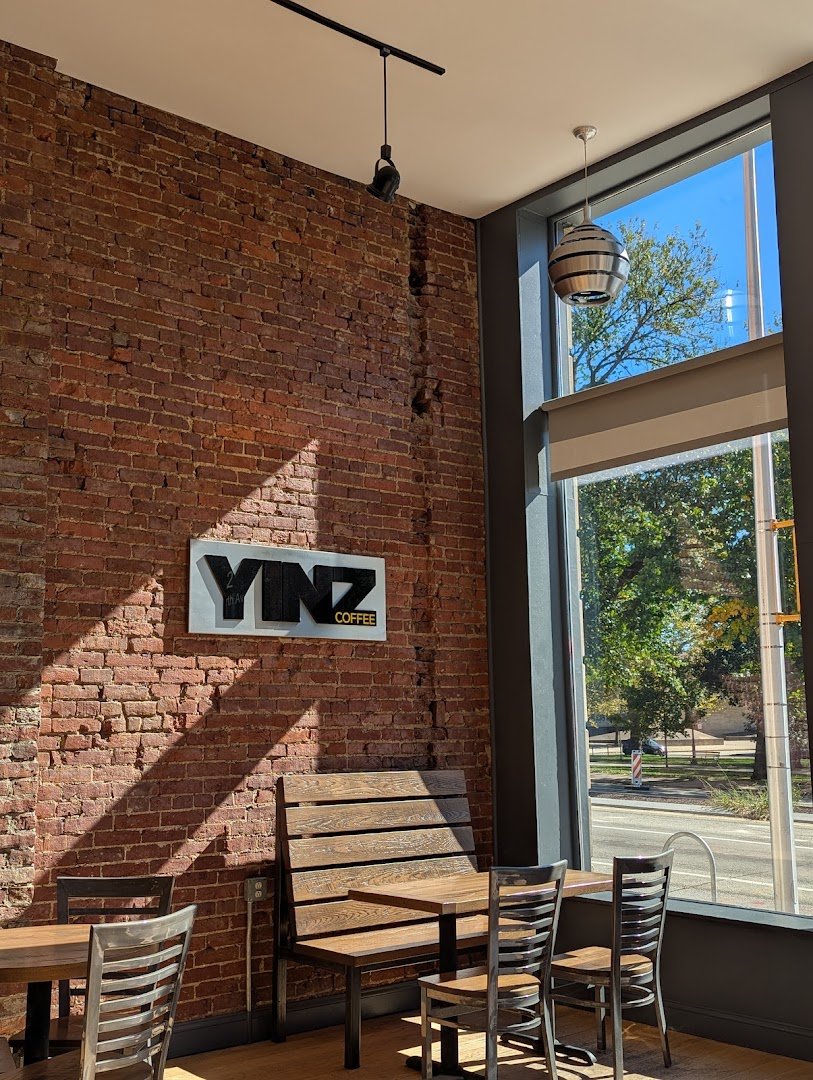 Interior of Yinz Coffee, specialty coffee shop in Pittsburgh