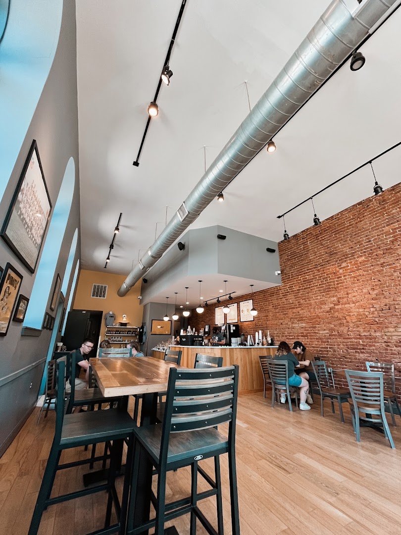 Interior of Yinz Coffee, specialty coffee shop in Pittsburgh