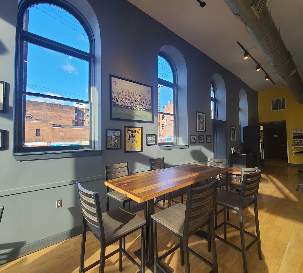 Interior of Yinz Coffee, specialty coffee shop in Pittsburgh