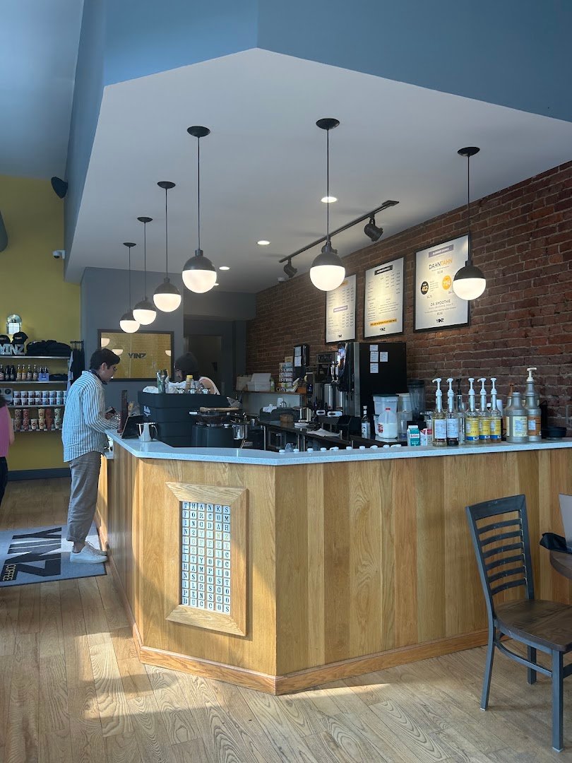 Interior of Yinz Coffee, specialty coffee shop in Pittsburgh