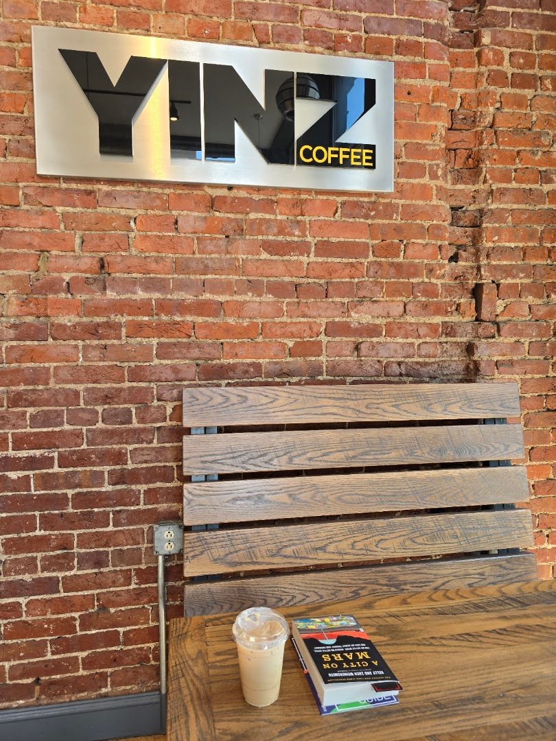 Interior of Yinz Coffee, specialty coffee shop in Pittsburgh