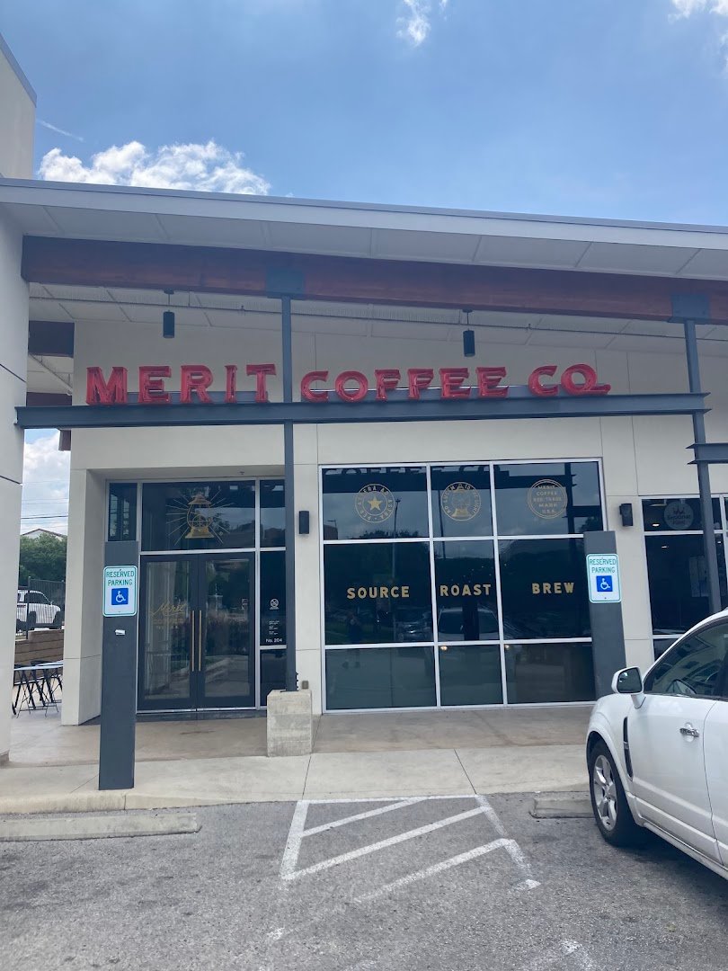 Storefront of Merit Coffee, specialty coffee shop in San Antonio