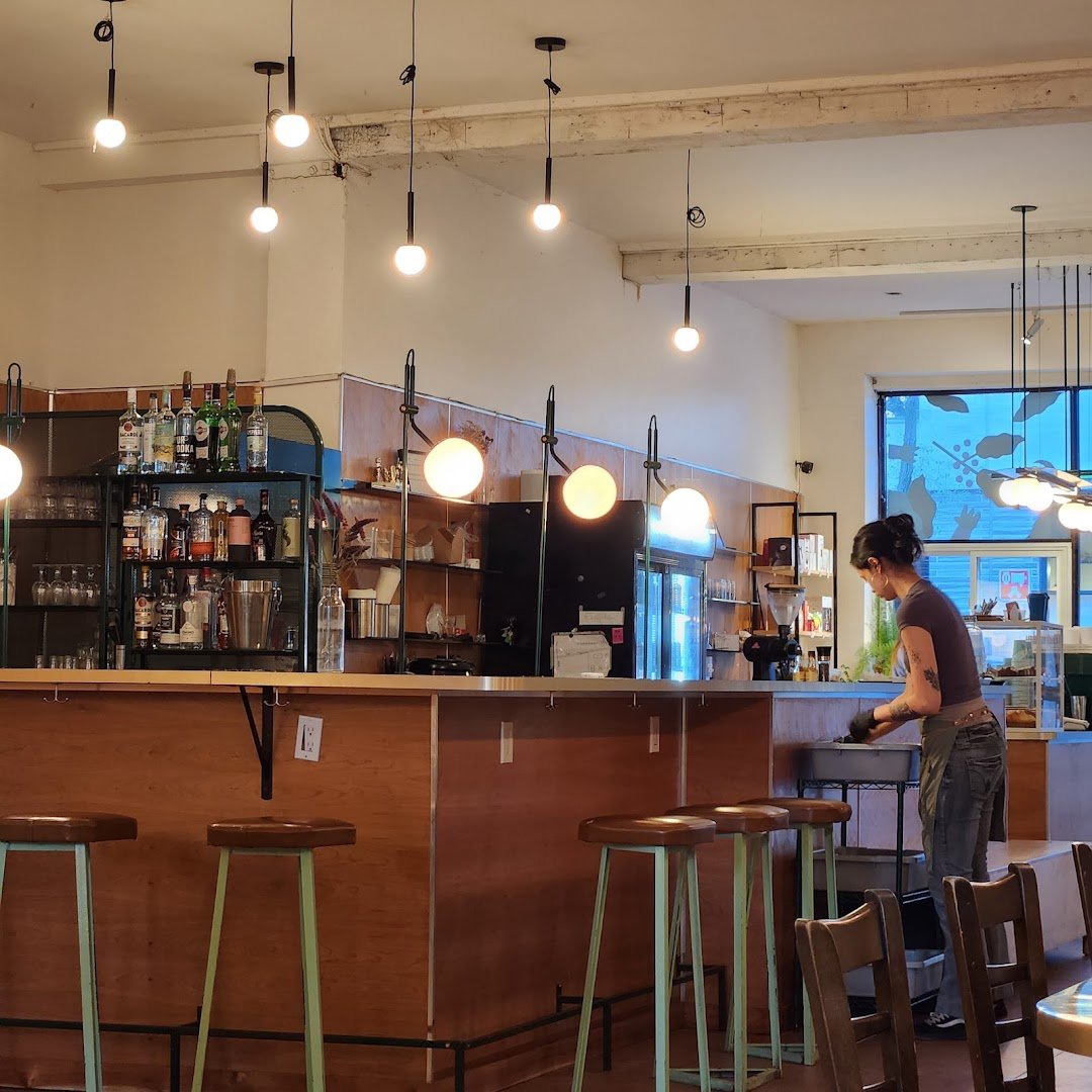 Interior of Café Pista | Quartier des Spectacles, specialty coffee shop in Montreal