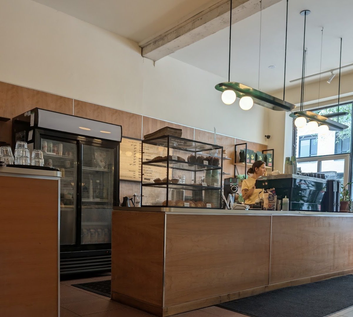 Interior of Café Pista | Quartier des Spectacles, specialty coffee shop in Montreal