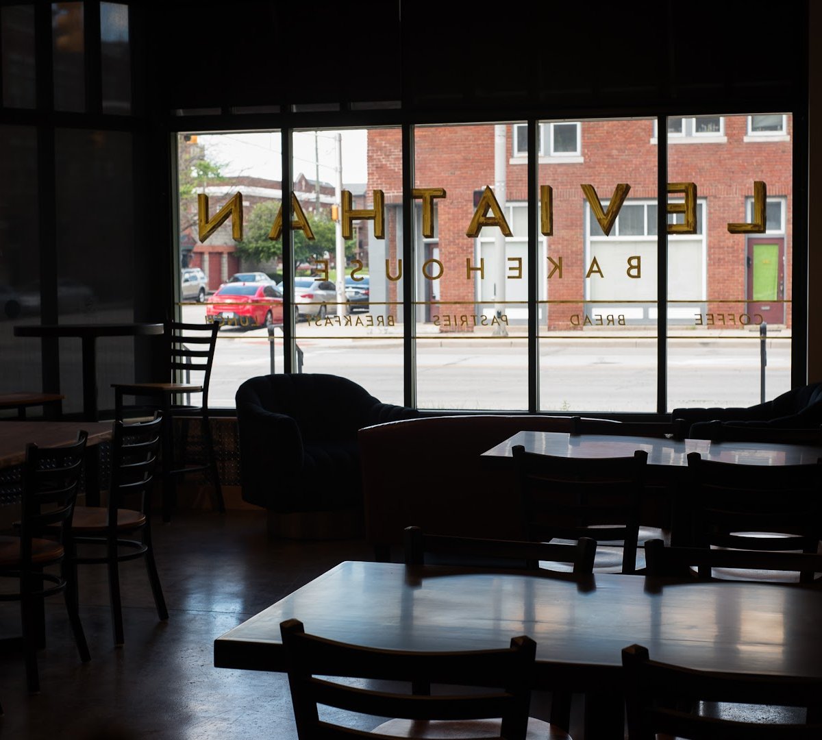 Interior of Leviathan Bakehouse, specialty coffee shop in Indianapolis