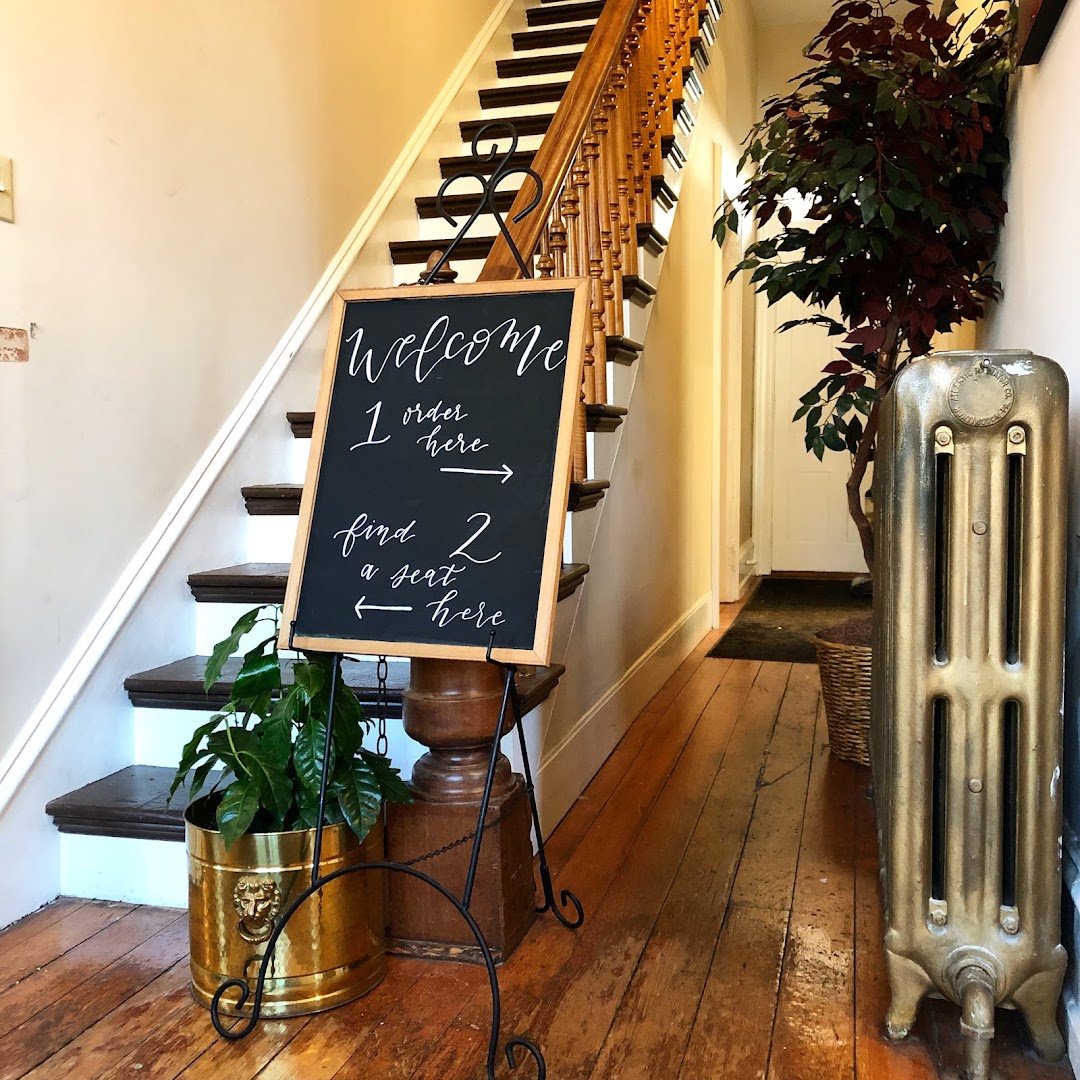 Interior of Griddle & Grind Cafe, specialty coffee shop in Lancaster
