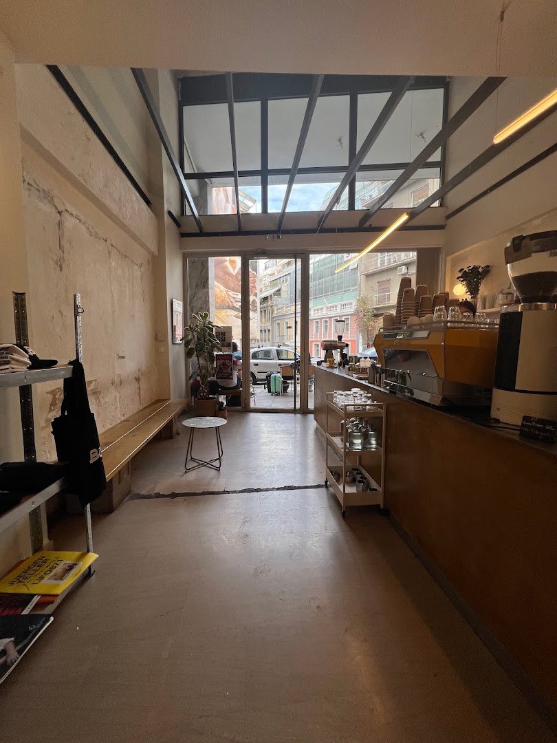 Interior of Boken Athens, specialty coffee shop in Athens