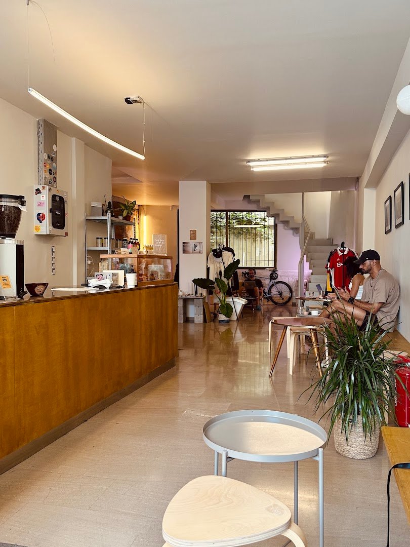 Interior of Boken Athens, specialty coffee shop in Athens