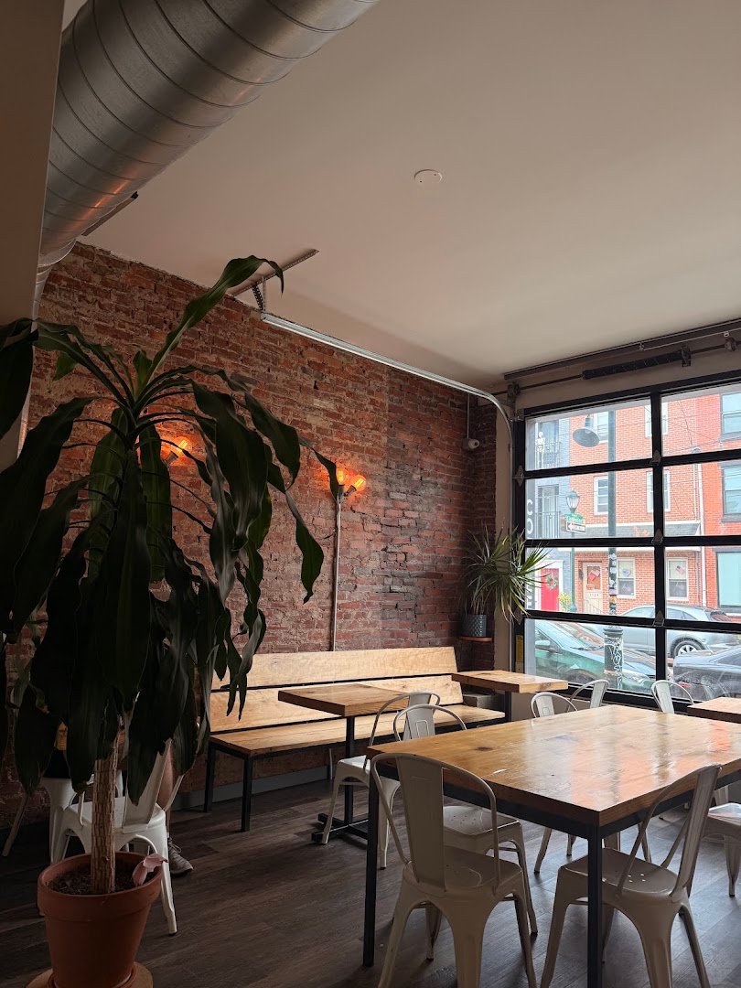 Interior of ReAnimator Coffee, specialty coffee shop in Philadelphia