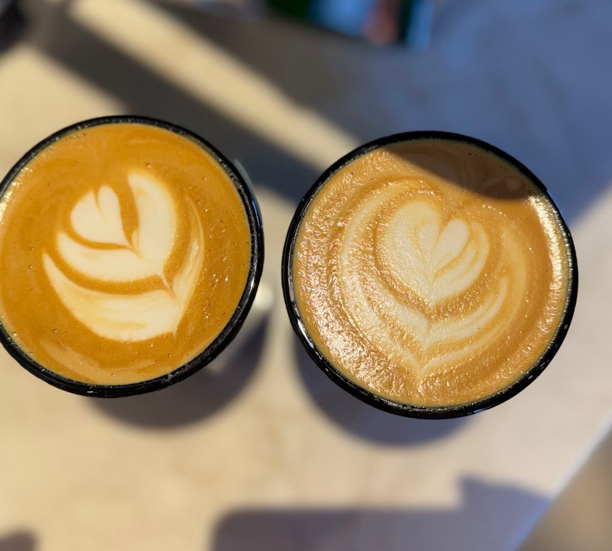 Coffee at Camellia Coffee Roasters, specialty coffee shop in Sacramento