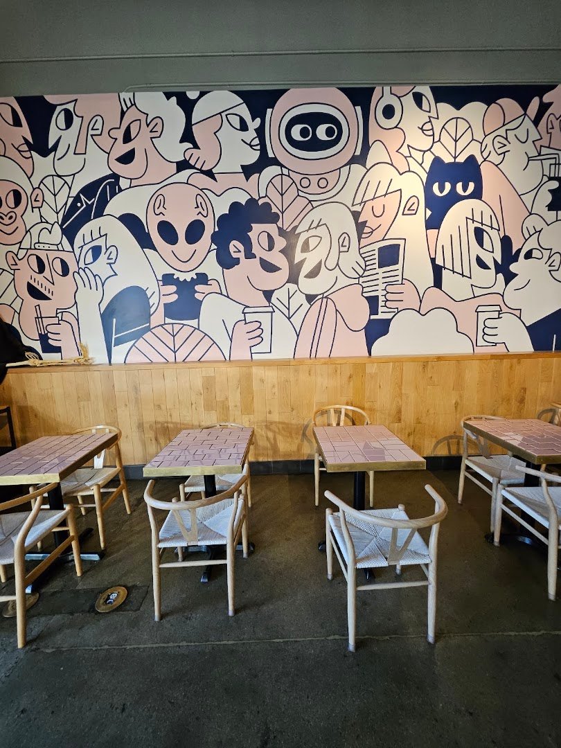 Interior of Camellia Coffee Roasters, specialty coffee shop in Sacramento