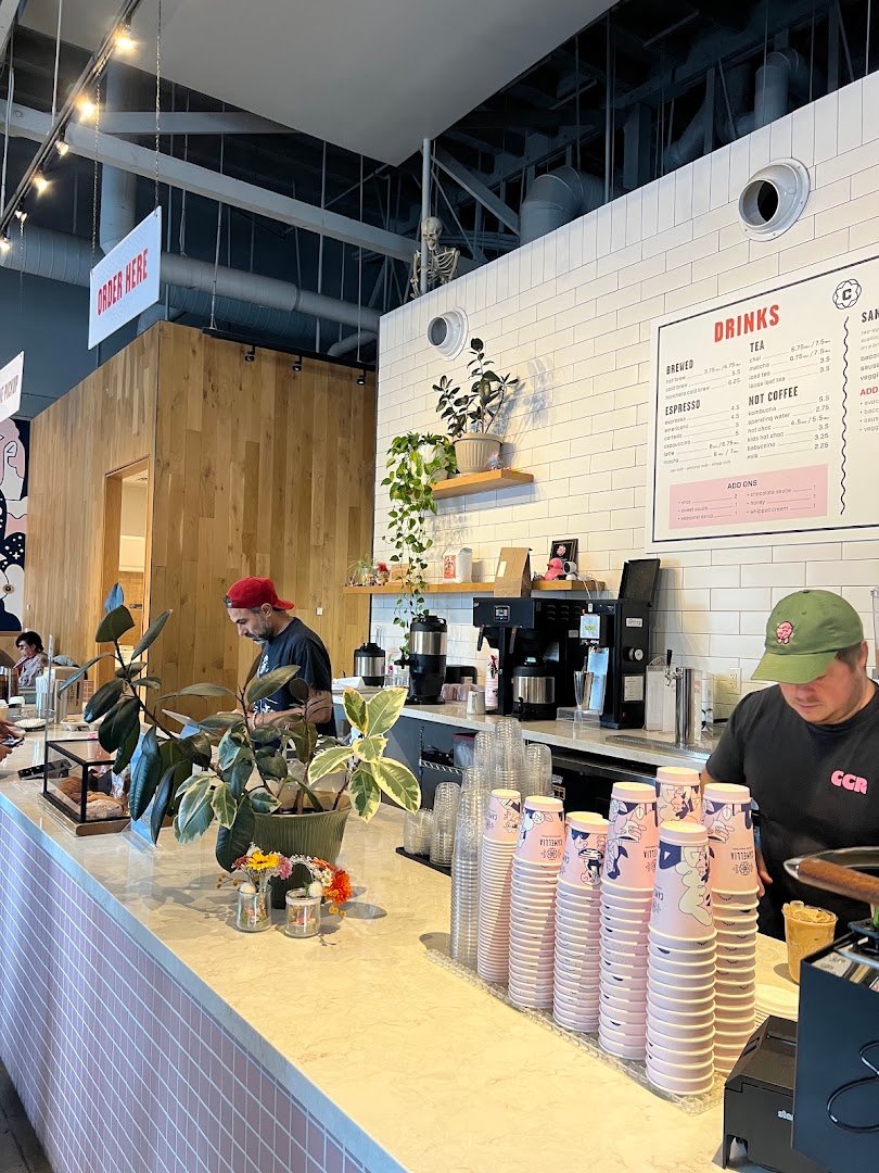 Interior of Camellia Coffee Roasters, specialty coffee shop in Sacramento
