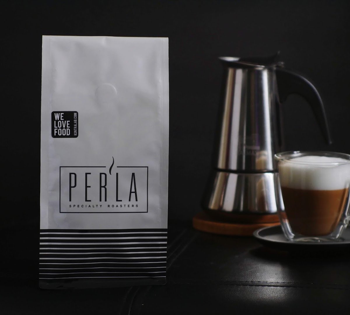Coffee at Per'La Coffee, specialty coffee shop in Miami