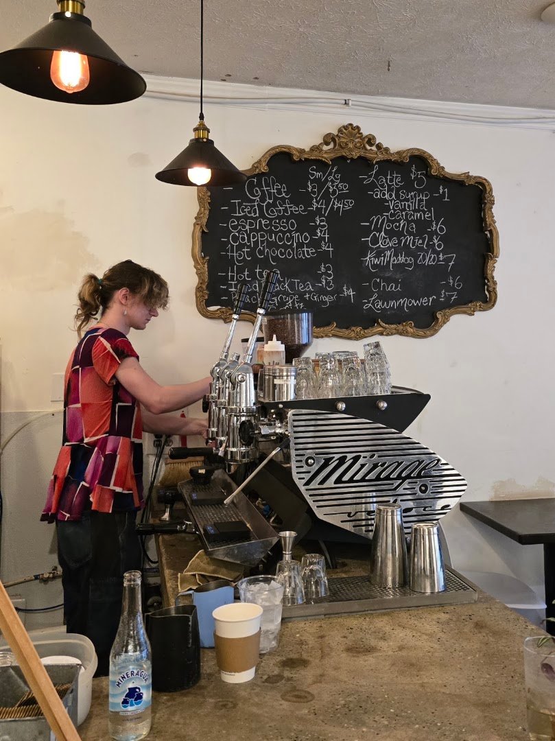 Interior of Rabble Coffee, specialty coffee shop in Indianapolis