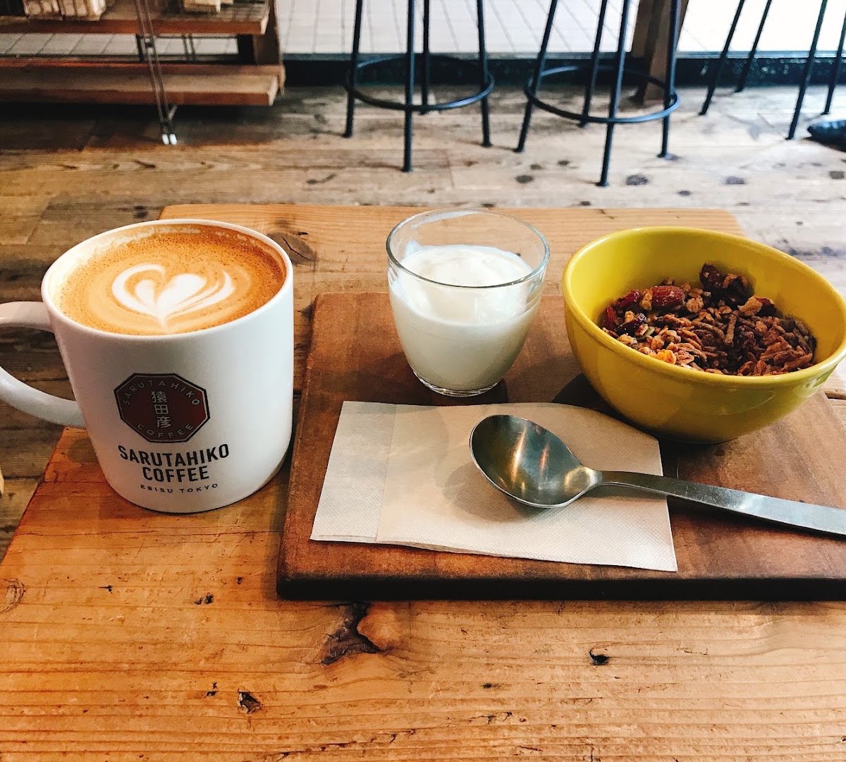 Coffee at Sarutahiko Coffee Ebisu Honten, specialty coffee shop in Tokyo