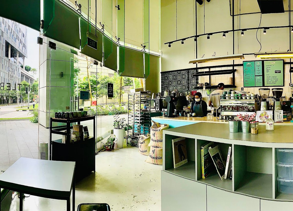Interior of Little Big Coffee Roasters, specialty coffee shop in Singapore