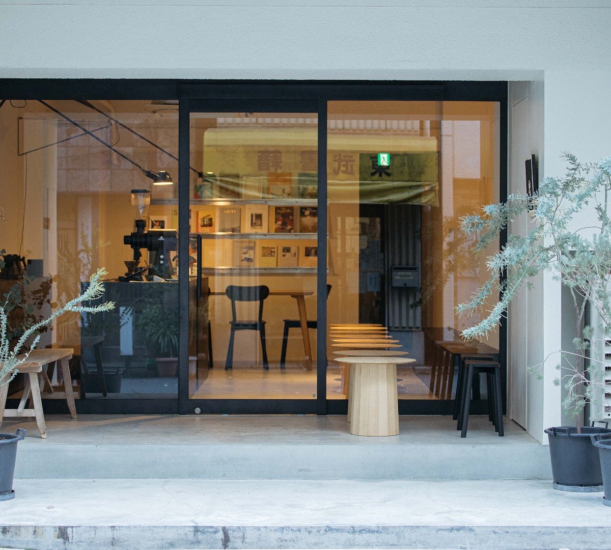 Storefront of Pharos Coffee Jimbocho, specialty coffee shop in Tokyo