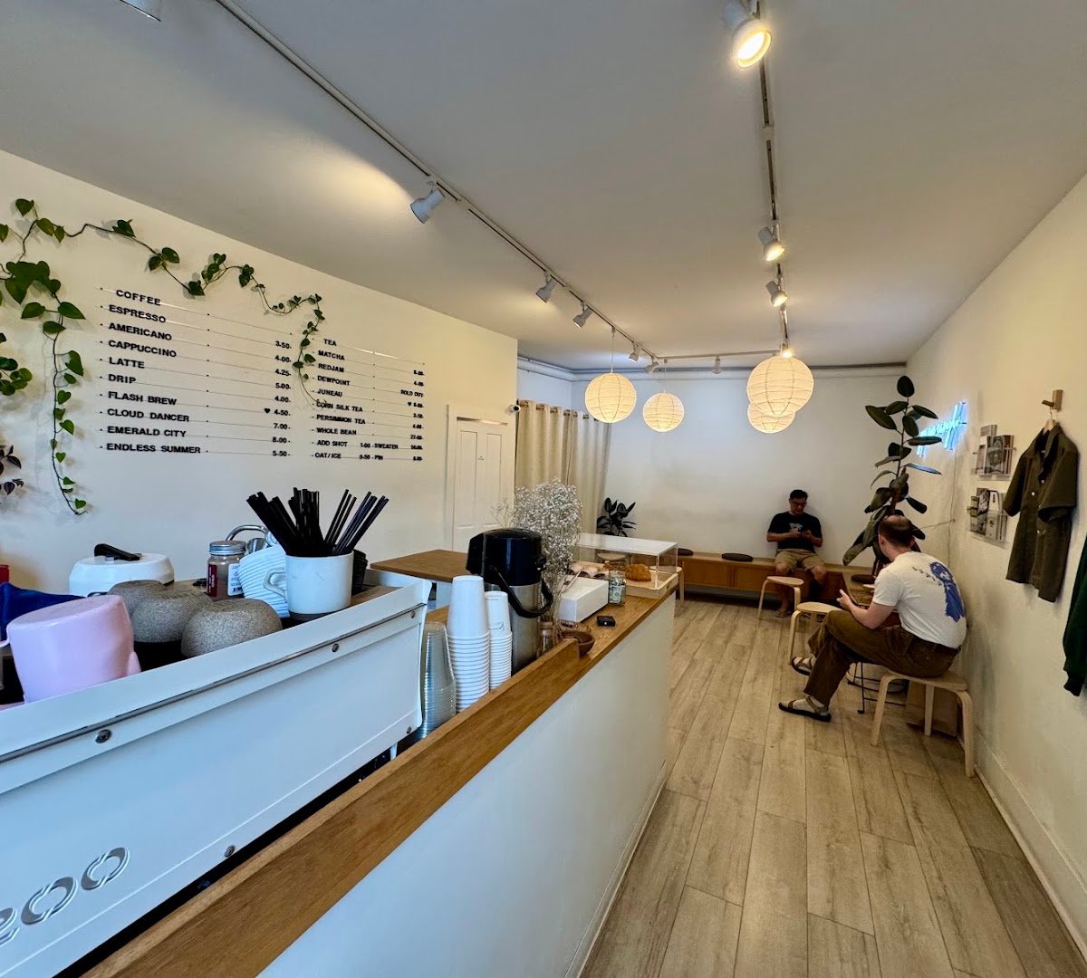 Interior of Persimmon Coffee, specialty coffee shop in Philadelphia