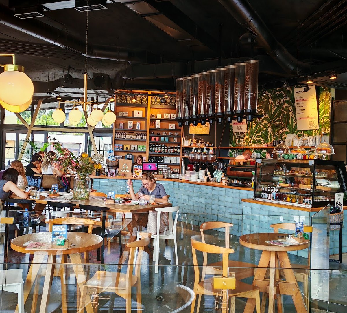 Interior of Kafeterija Fontana, specialty coffee shop in Belgrade