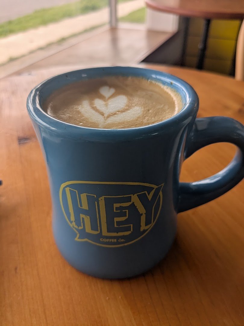 Coffee at Hey! Café, specialty coffee shop in New Orleans