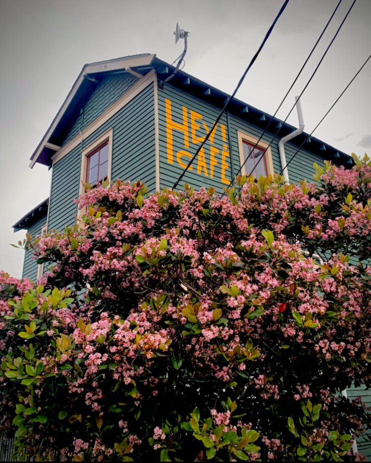 Storefront of Hey! Café, specialty coffee shop in New Orleans