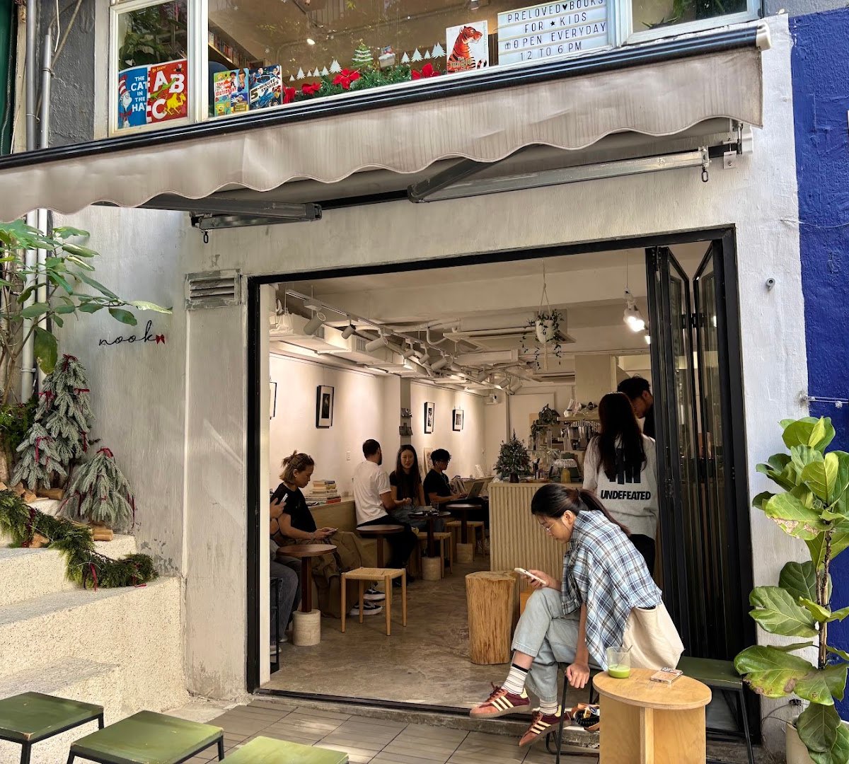 Storefront of Nook Coffee, specialty coffee shop in Hong Kong