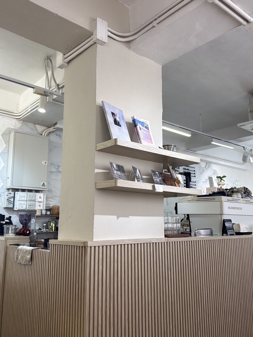 Interior of Nook Coffee, specialty coffee shop in Hong Kong
