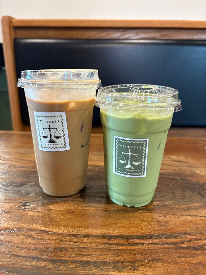 Coffee at Wittness Coffeehouse, specialty coffee shop in Lancaster