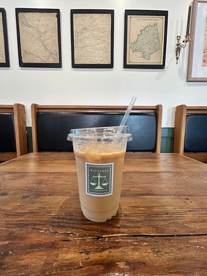 Coffee at Wittness Coffeehouse, specialty coffee shop in Lancaster