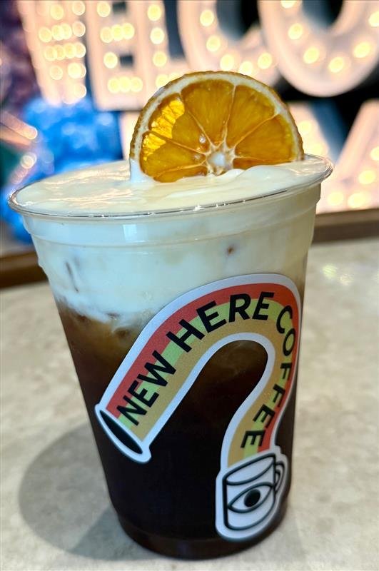 Coffee at New Here Coffee, specialty coffee shop in Madison