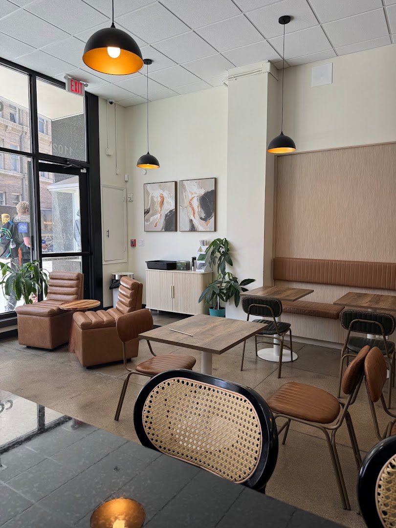 Interior of Vela Coffee, specialty coffee shop in San Antonio